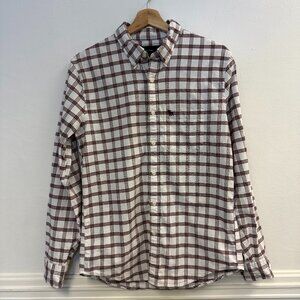 Abercrombie & Fitch Men's Stretch Plaid Button Down Long Sleeve Shirt Size S
